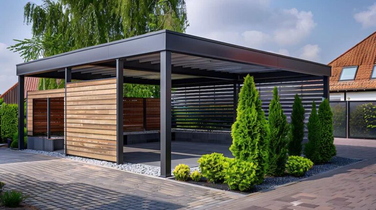 Einfahrtstor und Carport perfekt kombinieren